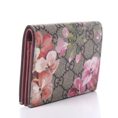 Gucci GG Supreme Monogram Blooms Card Case Beige Multicolor Dry Rose 2 of 6