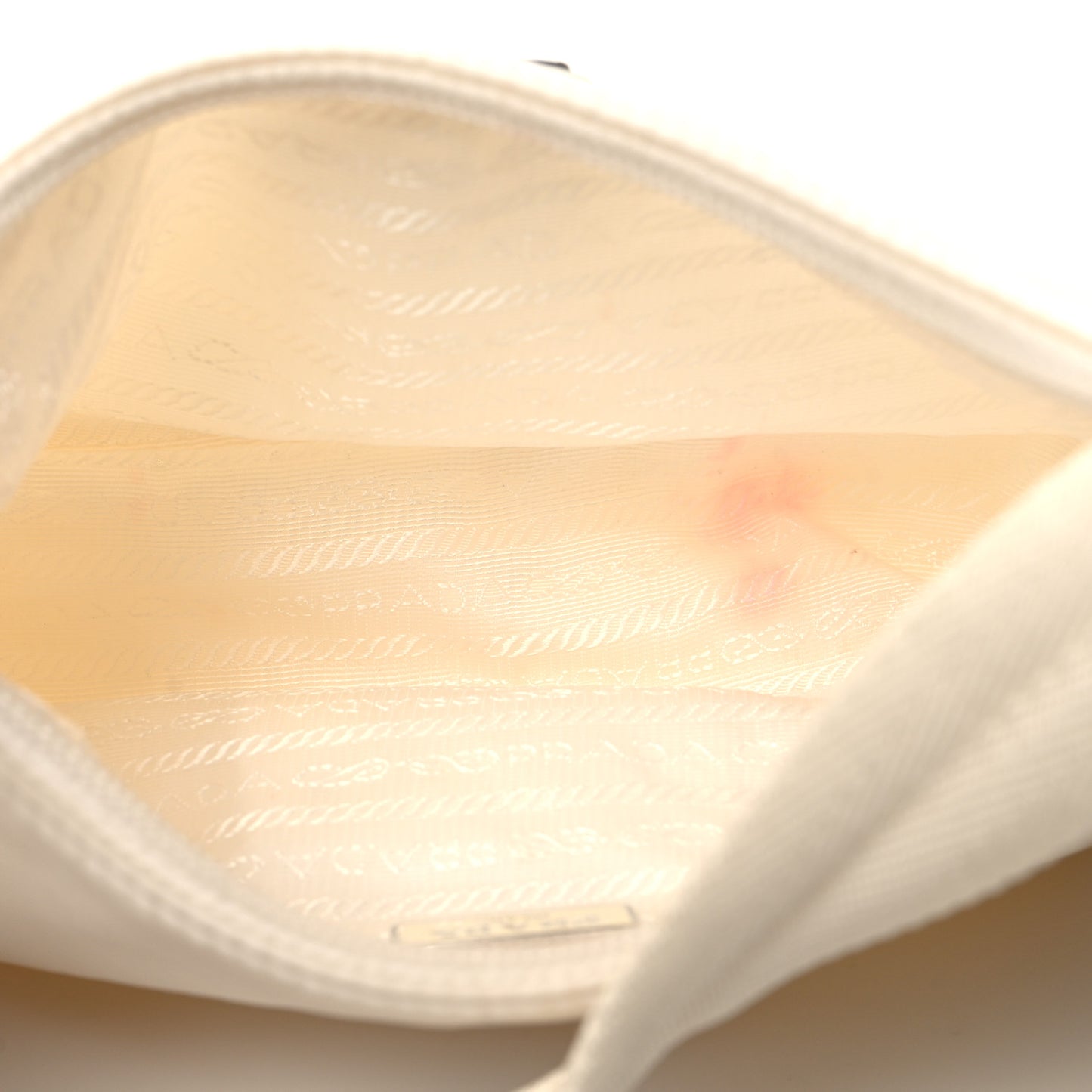 Re-Nylon Saffiano Mini Re-Edition 2005 Bag White