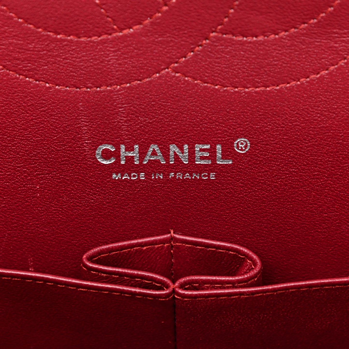 Patent Quilted Jumbo Double Flap Red