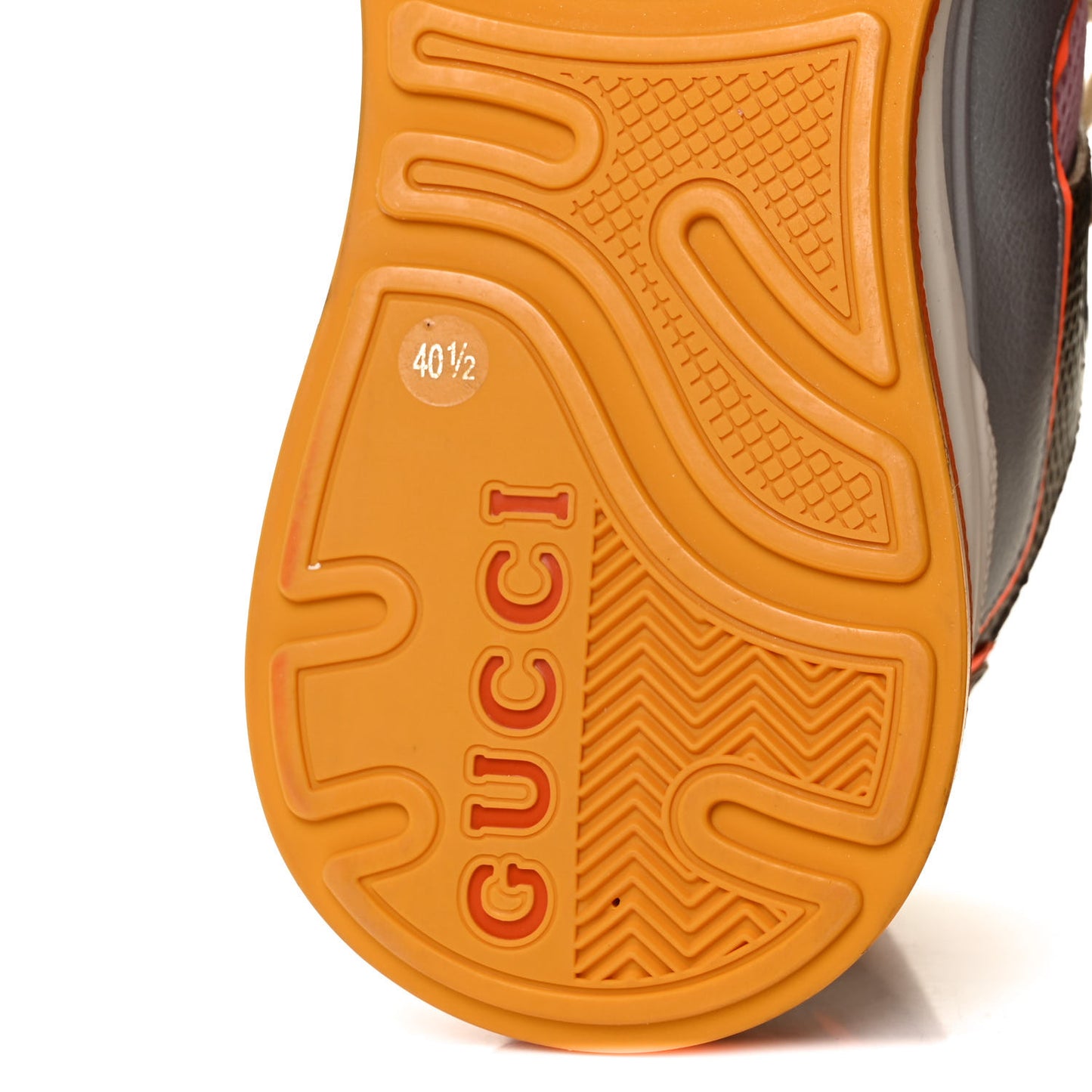 Calfskin Suede Mesh Lizard Embossed Womens Ultrapace Sneakers 40.5 Silver Anthracite Neon Orange