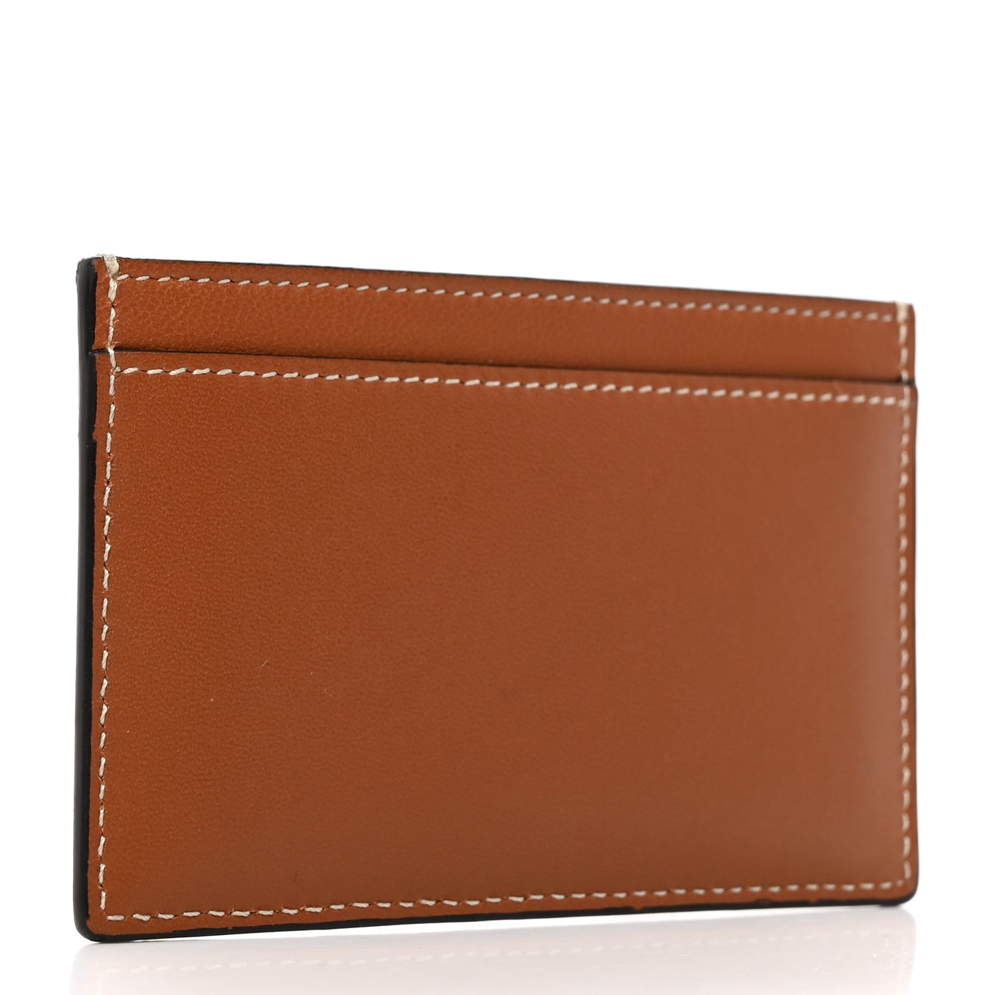 Smooth Calfskin Cuir Triomphe Card Holder Tan