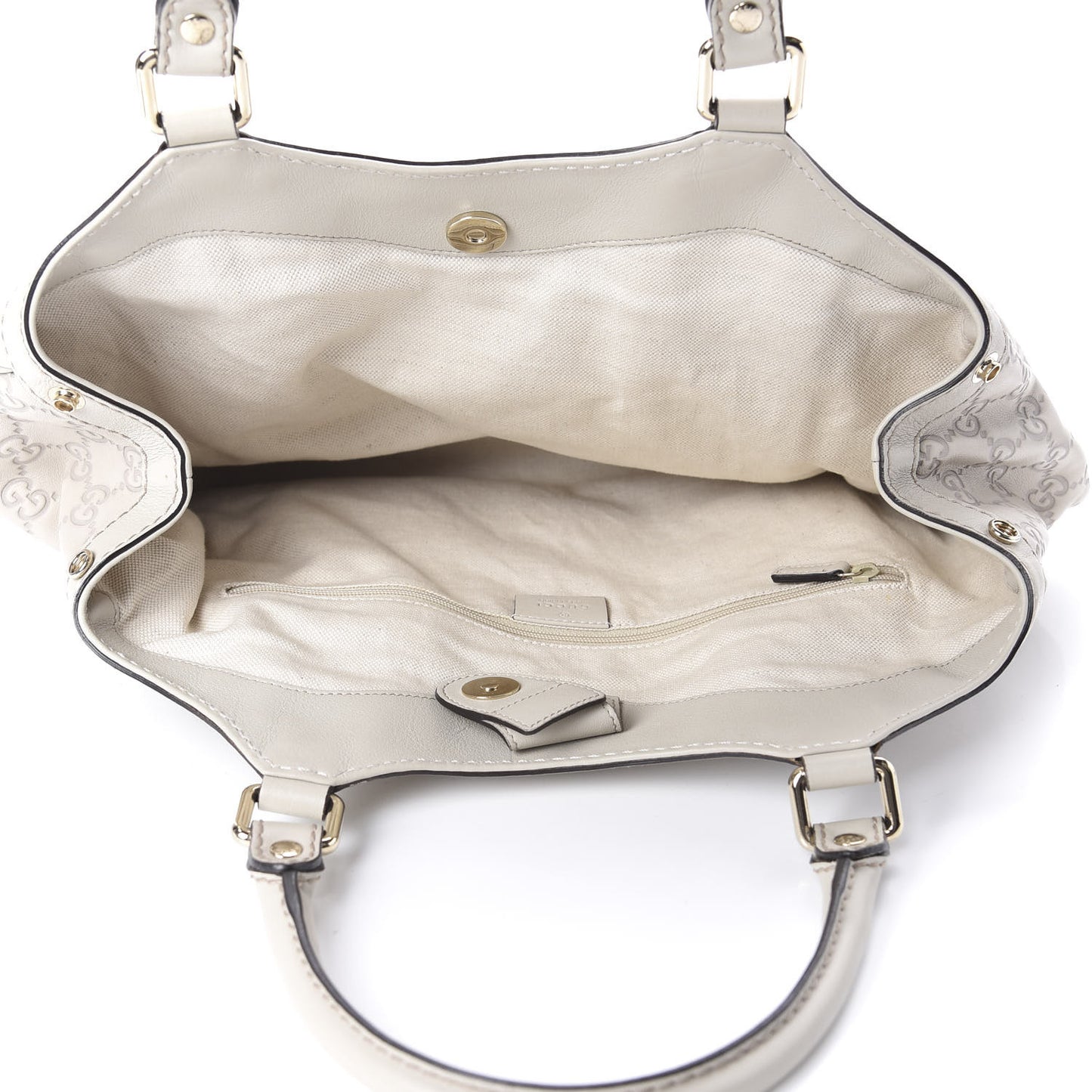 Guccissima Medium Sukey Tote Mystic White