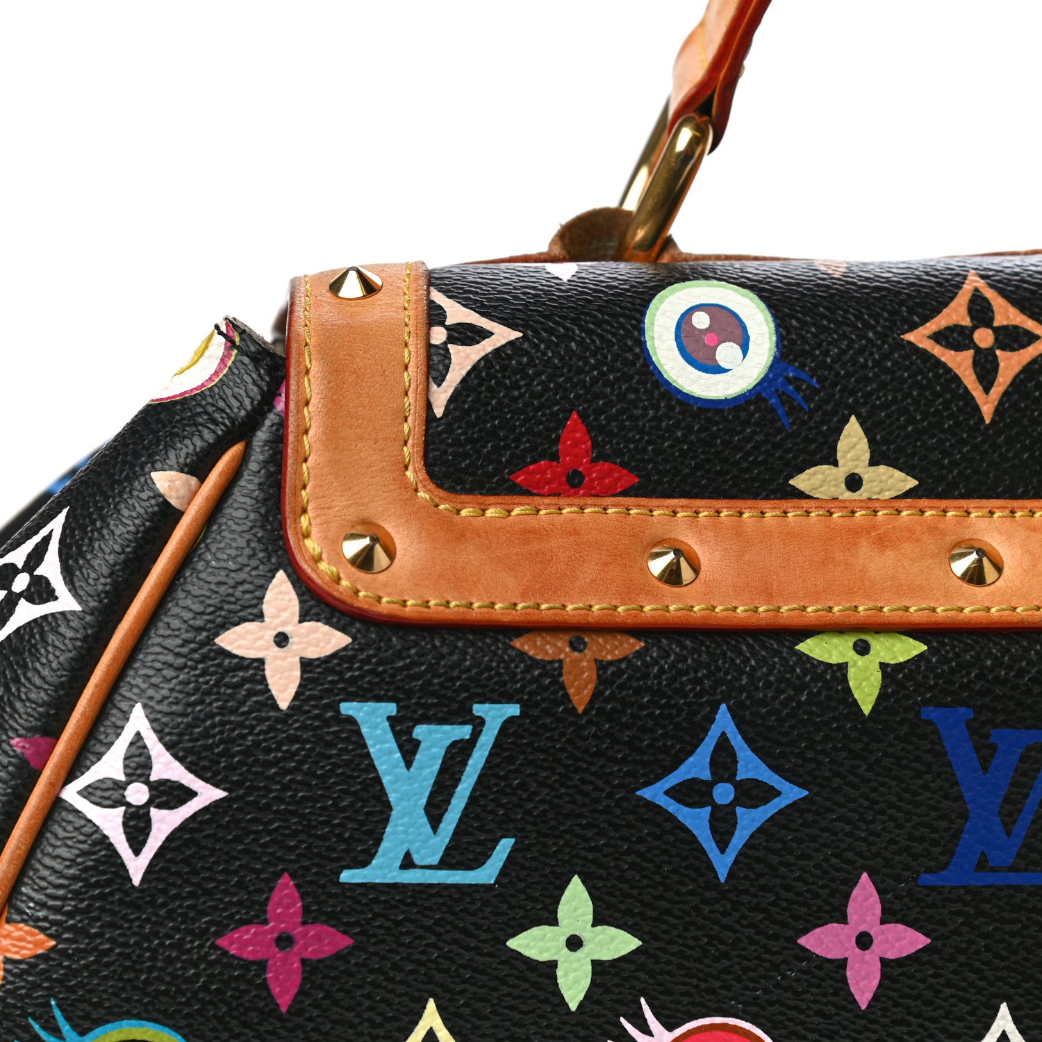 Louis Vuitton Monogram Multicolor Murakami Eye Love You Black 33 of 40