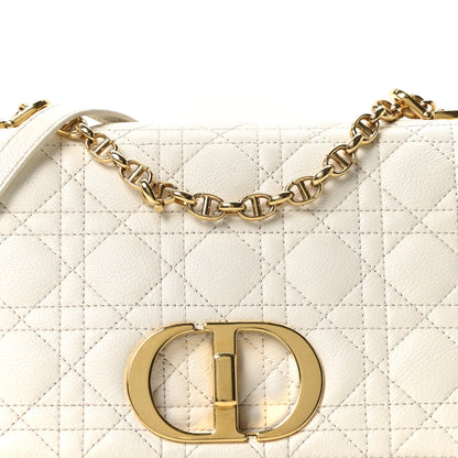 Christian Dior Supple Calfskin Cannage Medium Caro Bag Ivory 8 of 10