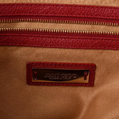 Jimmy Choo Grainy Calfskin Tote Red 8 of 9