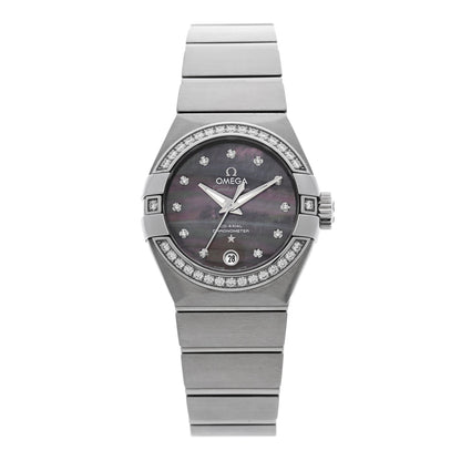Omega Stainless Steel Diamond Bezel Tahiti Mother of Pearl 27mm Constellation Co-Axial Automatic Watch 123.15.27.20.57.003 1 of 5