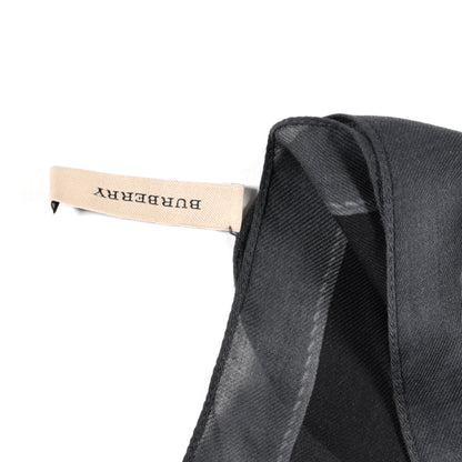 Burberry Modal Cashmere Haymarket Check Scarf Grey 5 of 5