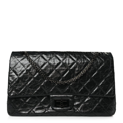 Chanel Glazed Aged Calfskin Quilted 2.55 Reissue 227 Flap So Black 1 of 10
