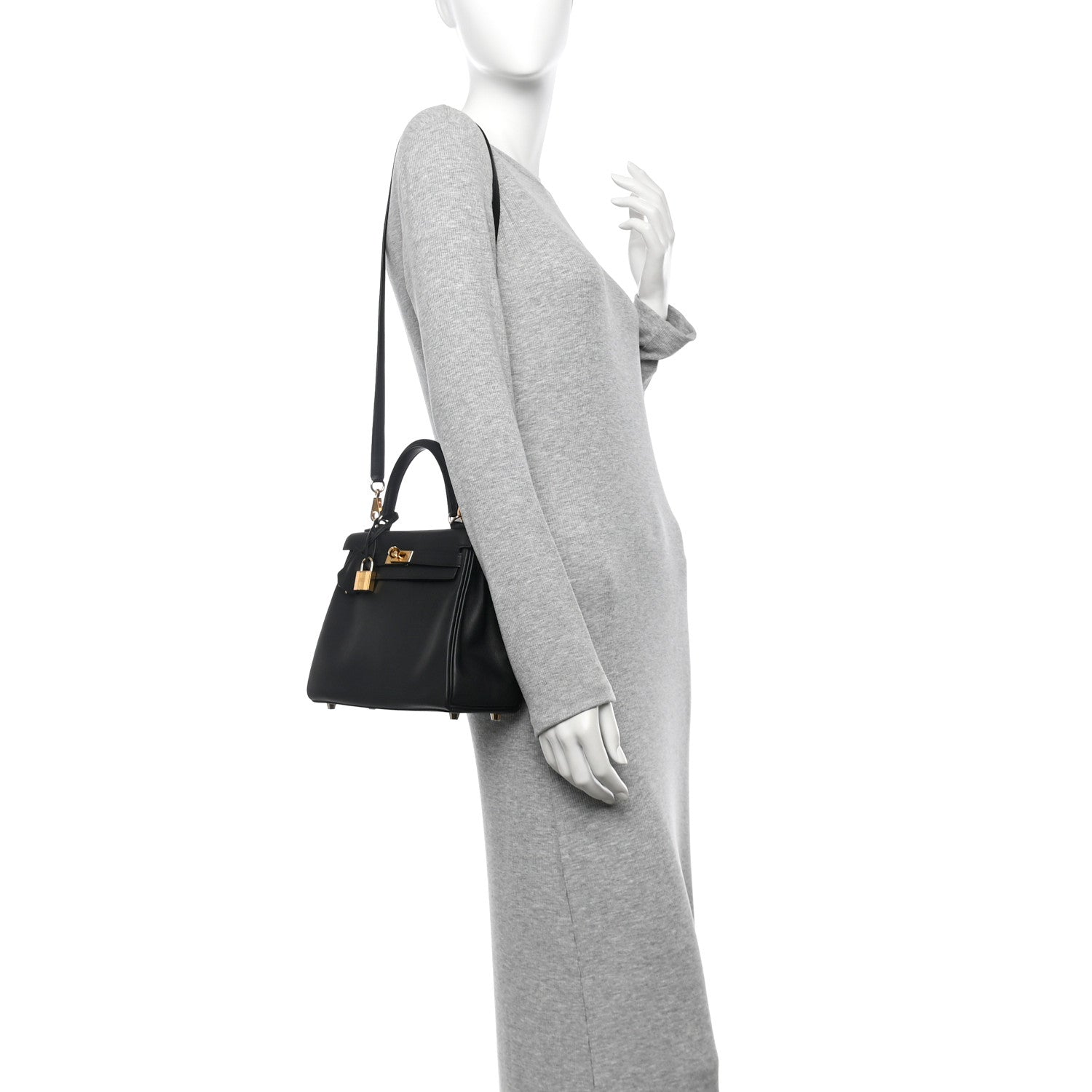 Hermes Swift Kelly Retourne 25 Black 2 of 10