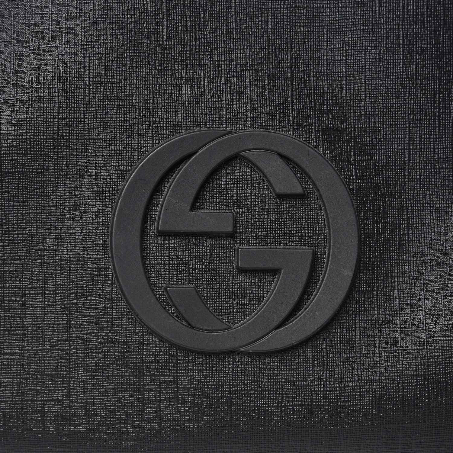 Gucci Coated Canvas Interlocking G Double Buckle Backpack Black 10 of 13