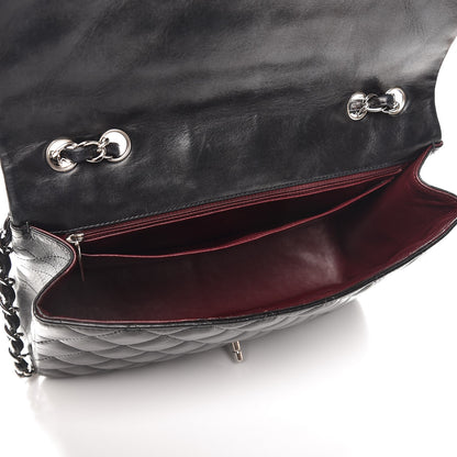 Chanel Lambskin Quilted Jumbo Single Flap Black 6 of 12