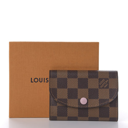 Louis Vuitton Damier Ebene Rosalie Coin Purse Rose Ballerine 9 of 9