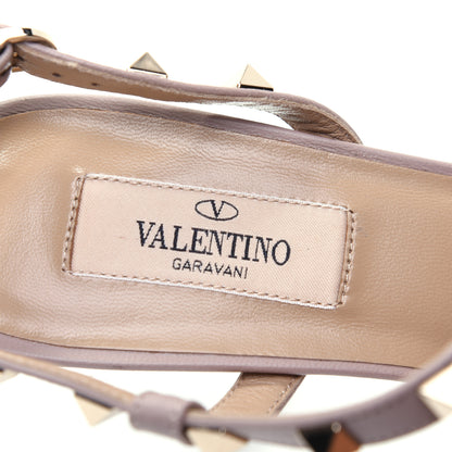 Valentino Garavani Nappa Rockstud Asymmetric 100mm Sandals 38.5 Black Poudre 6 of 12