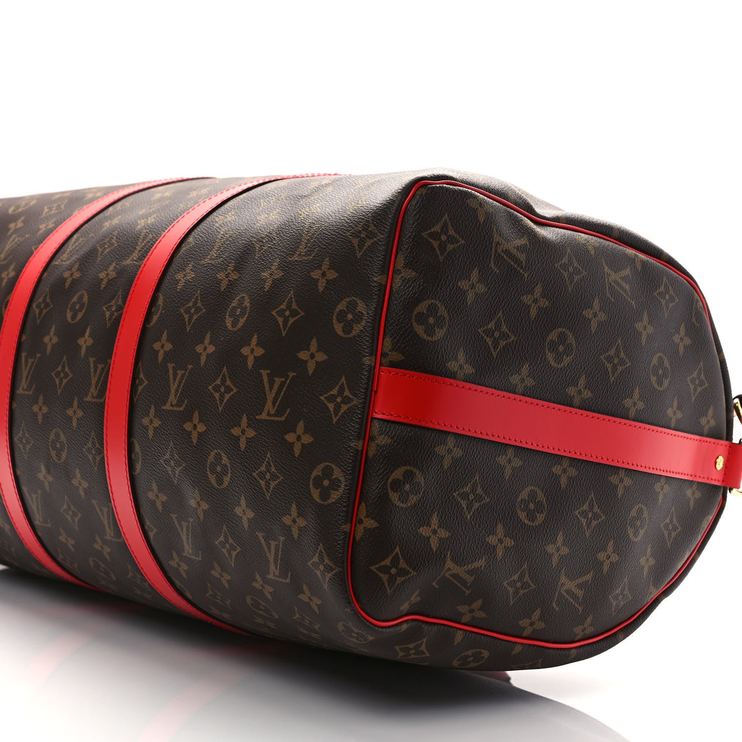 Louis Vuitton Calfskin Monogram Keepall Bandouliere 50 Coquelicot 9 of 9