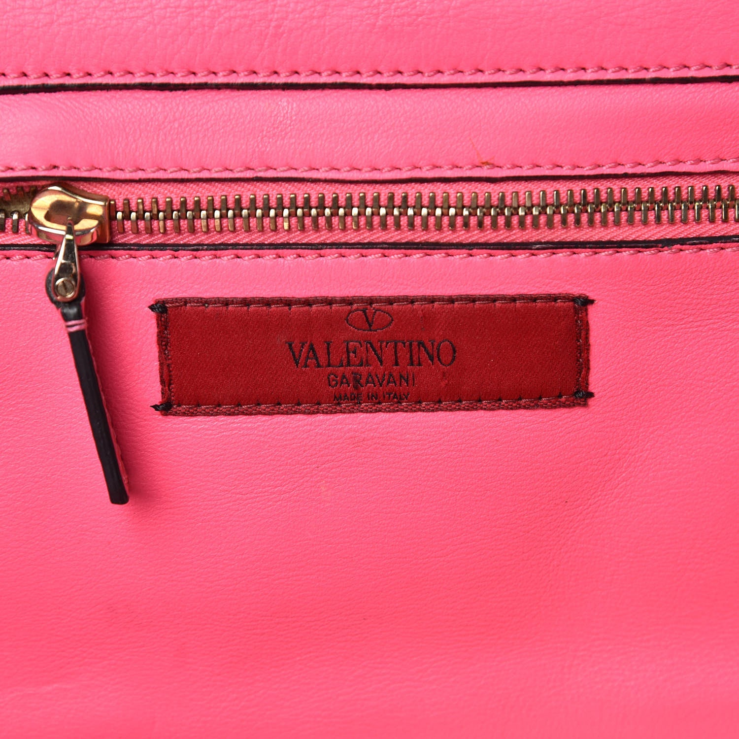 Valentino Garavani Vitello Small Rockstud Tote Fuxia Fluo 6 of 14