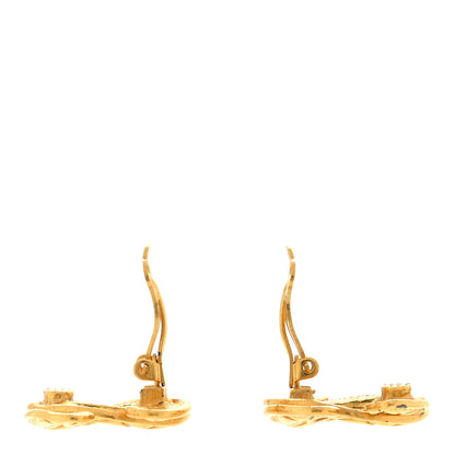 Chanel Quilted CC Clip On Earrings Gold 4 of 4