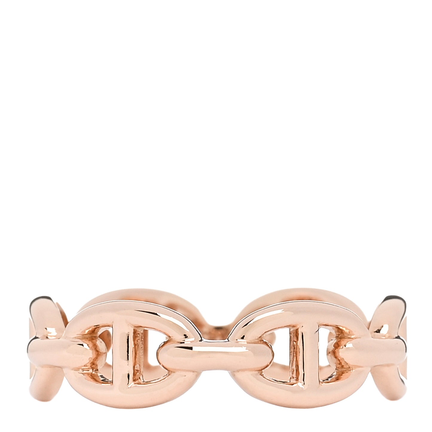 18K Rose Gold PM Chaine d'Ancre Enchainee Ring 53 6.5