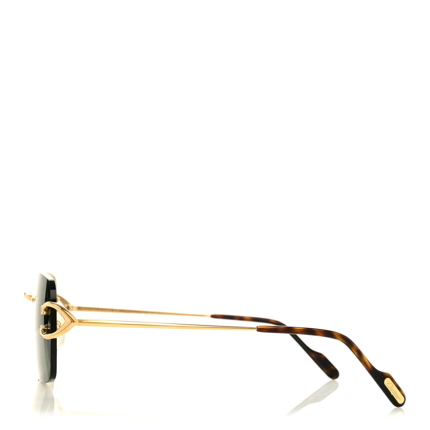 Metal Classic C De Cartier Sunglasses CT0330S Gold Green