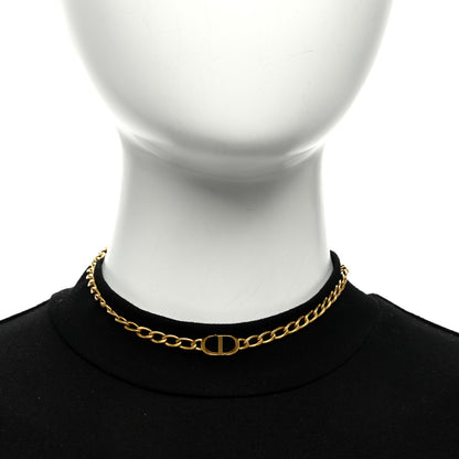 Christian Dior Metal Petit CD Choker Necklace Gold 4 of 4