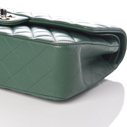 Chanel Lambskin Quilted Medium Double Flap Green 10 of 11