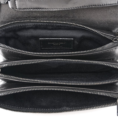 Saint Laurent Lambskin Diamond Quilted Monogram Angie Chain Bag Black 5 of 11
