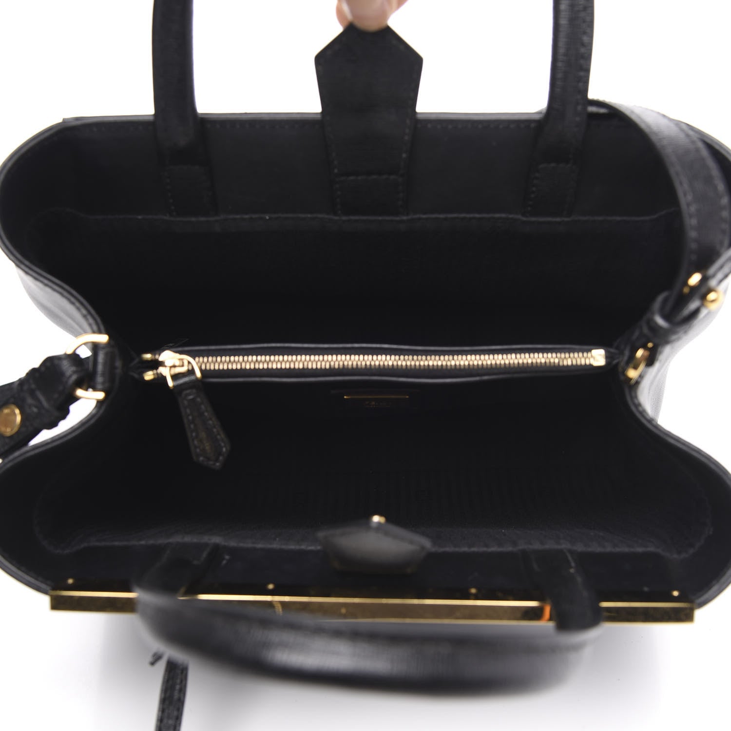 Fendi Vitello Elite Petite 2Jours Tote Black 5 of 10