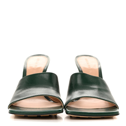 Bottega Veneta Lambskin Stretch Mule Sandals 38 Pine Green 3 of 9