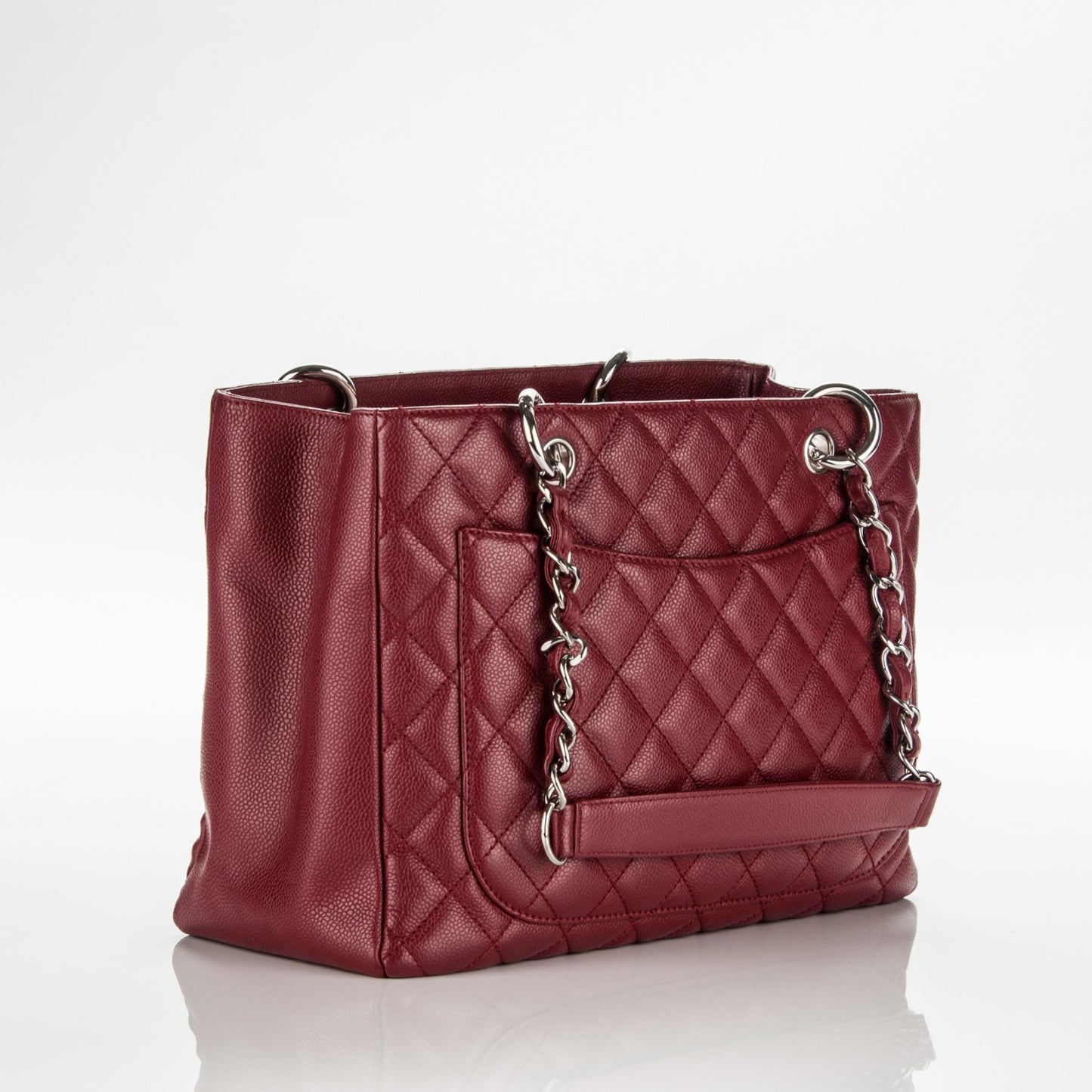 Caviar Quilted Grand Shopping Tote GST Red