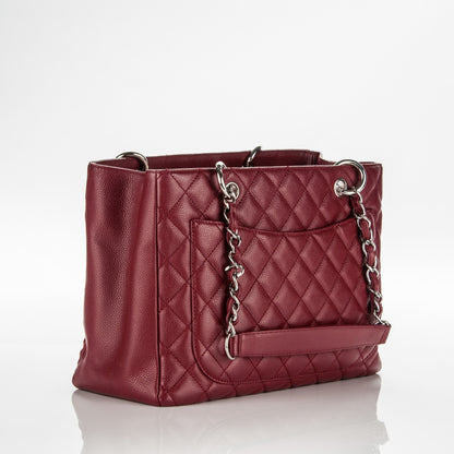 Chanel Caviar Quilted Grand Shopping Tote GST Red 3 of 7