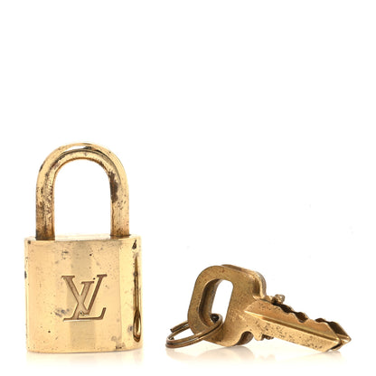 Louis Vuitton Brass Lock and Key Set 1 of 3