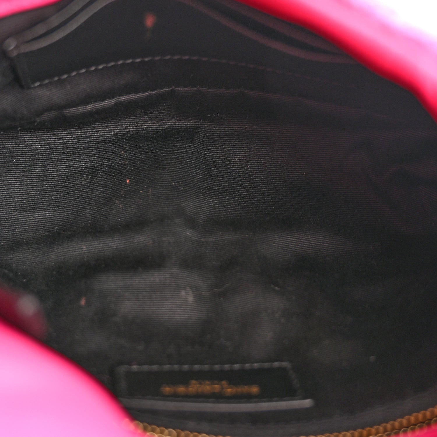 Saint Laurent Boucle Tweed Quilted Toy Loulou Puffer Monogram Chain Satchel Magenta 5 of 13
