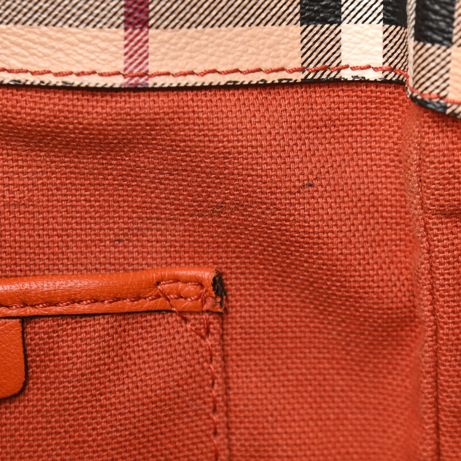 Burberry Haymarket Check Small Canterbury Tote Burnt Amber 10 of 13