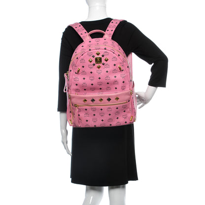 MCM Visetos Studded Medium Dual Stark Backpack Pink 2 of 11