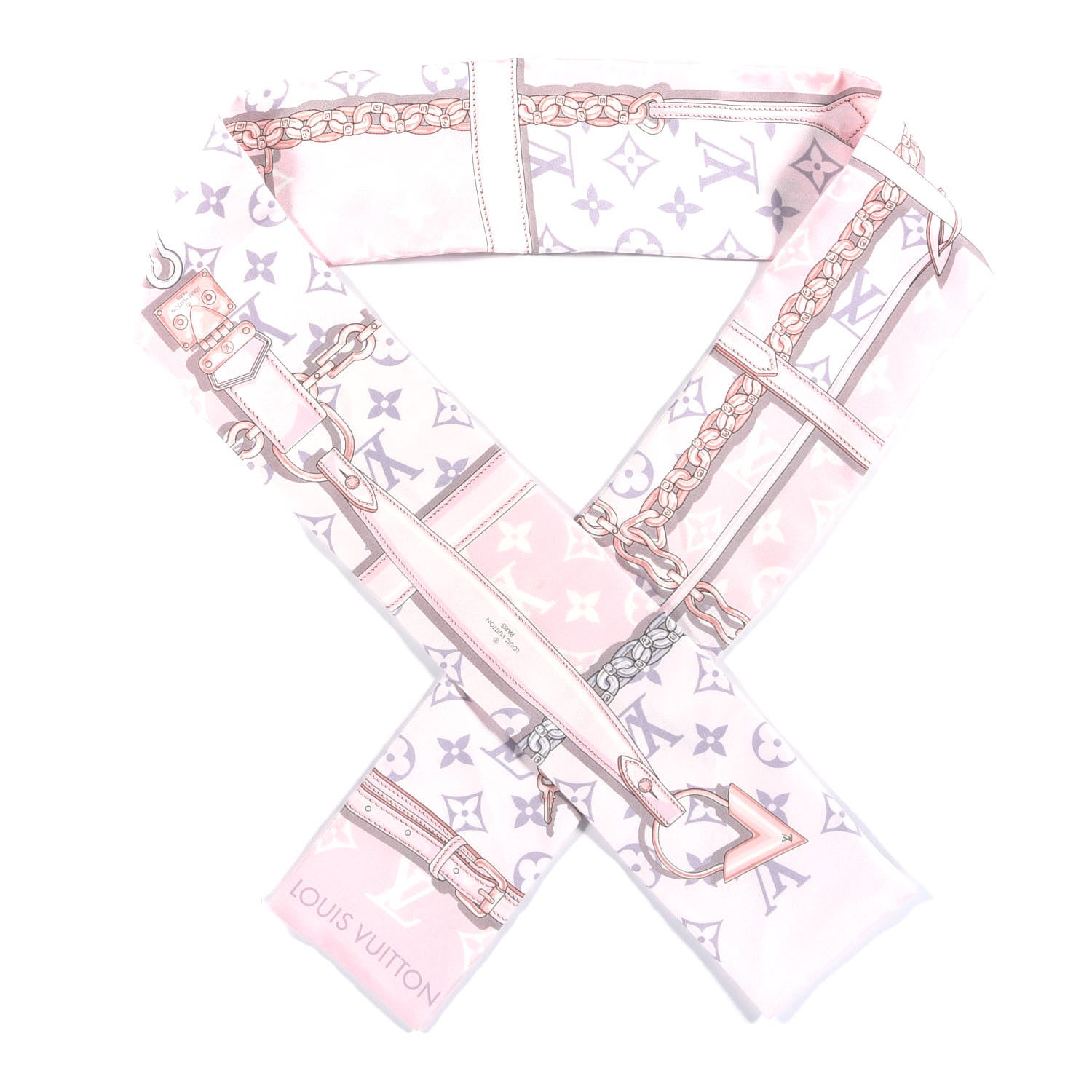 Louis Vuitton Silk Monogram Confidential Bandeau Light Pink 1 of 3