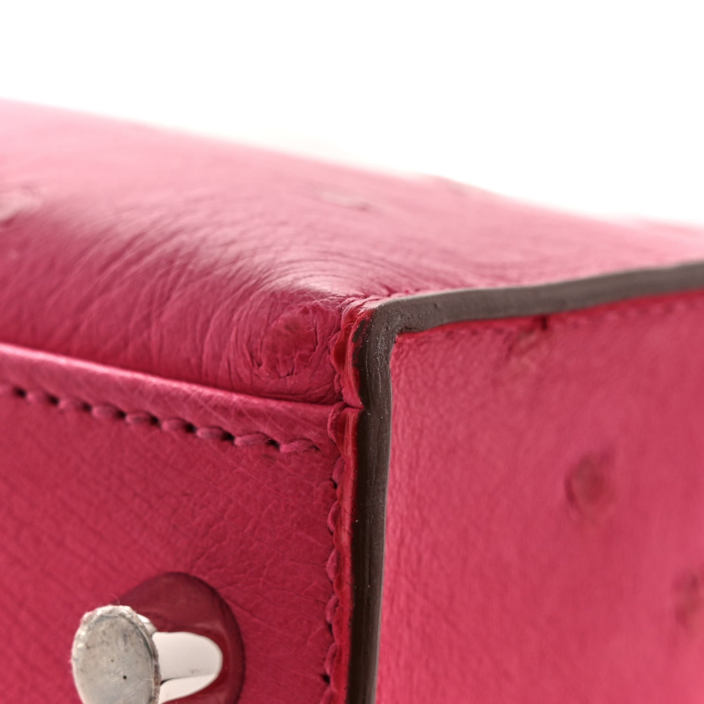 Ostrich Kelly Sellier 28 Rose Tyrien
