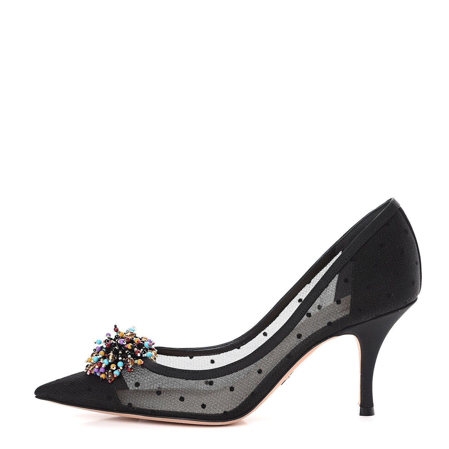 Grosgrain Plumetis Dior Blossom Pump 38 Black