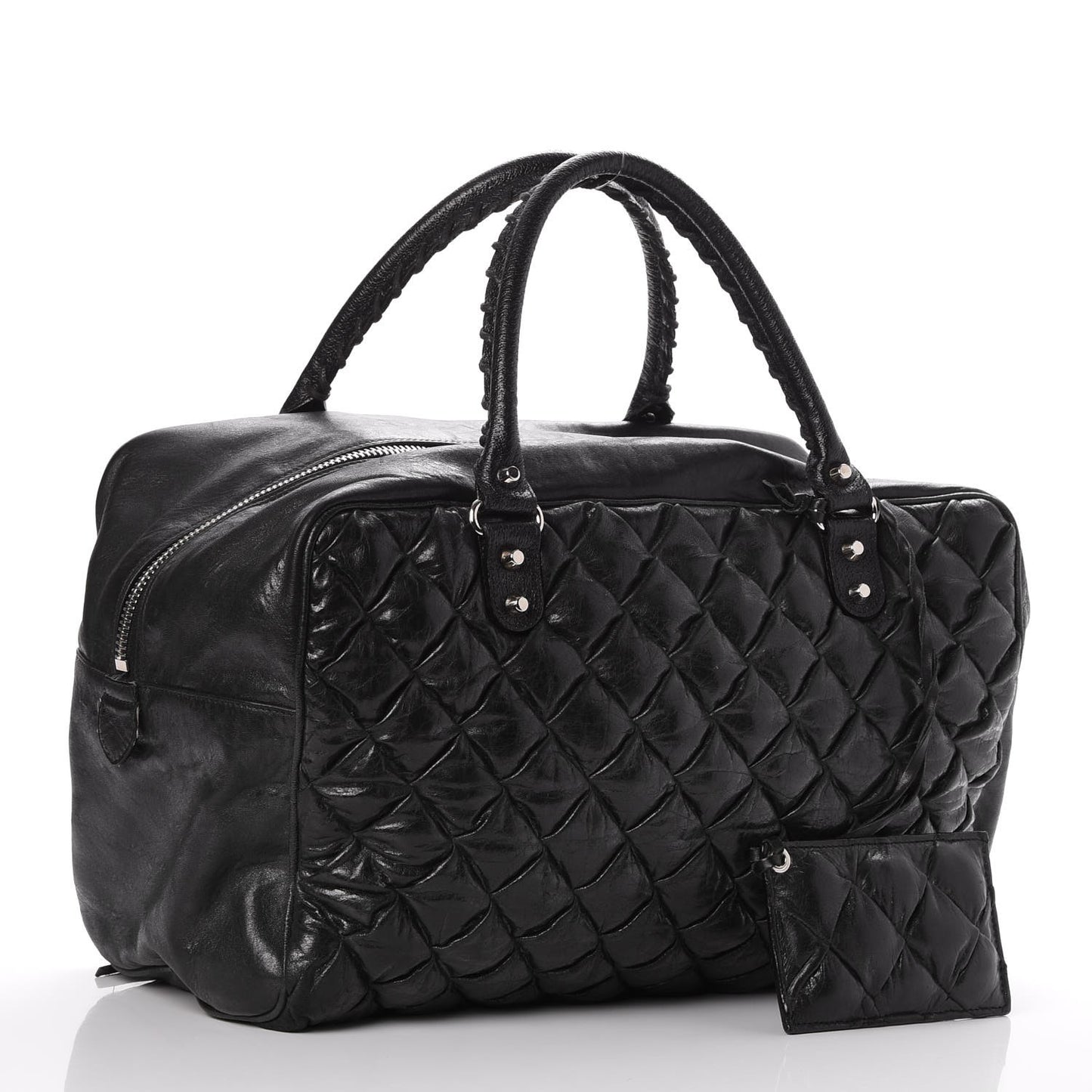 Chevre Quilted Matelasse MM Black