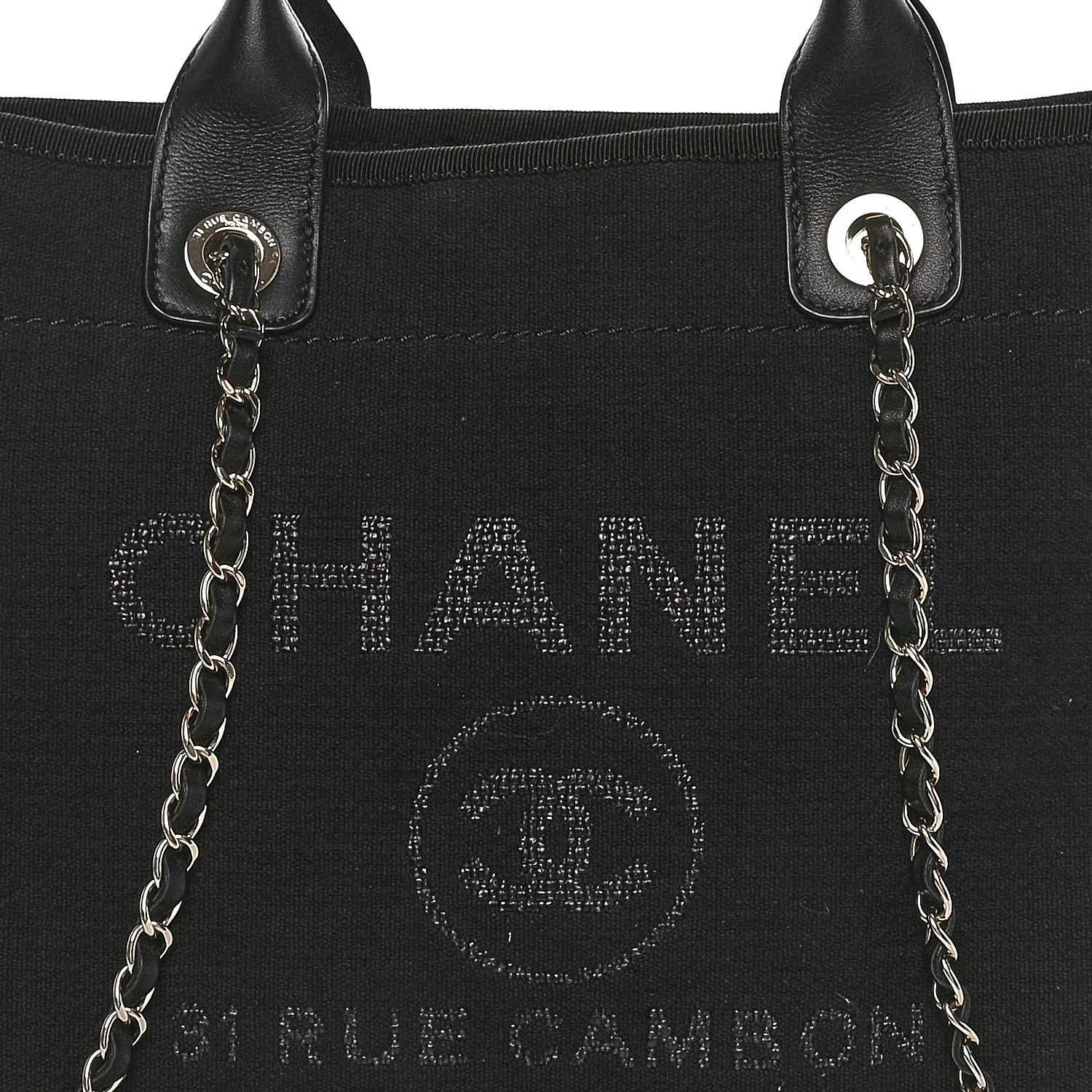 Chanel Mixed Fibers Small Deauville Tote Black 8 of 10
