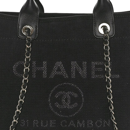 Chanel Mixed Fibers Small Deauville Tote Black 8 of 10