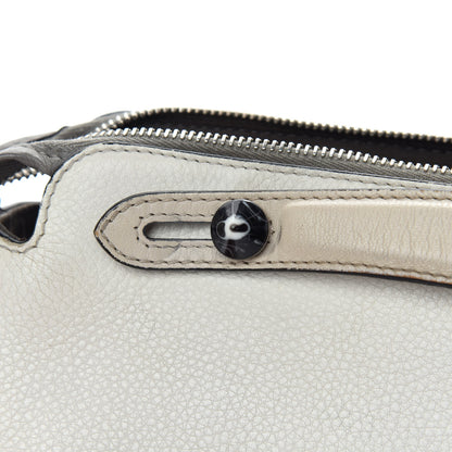 Fendi Vitello Dolce Bird of Paradise Embroidered Medium By The Way Boston Bag White Ice Multicolor 15 of 23