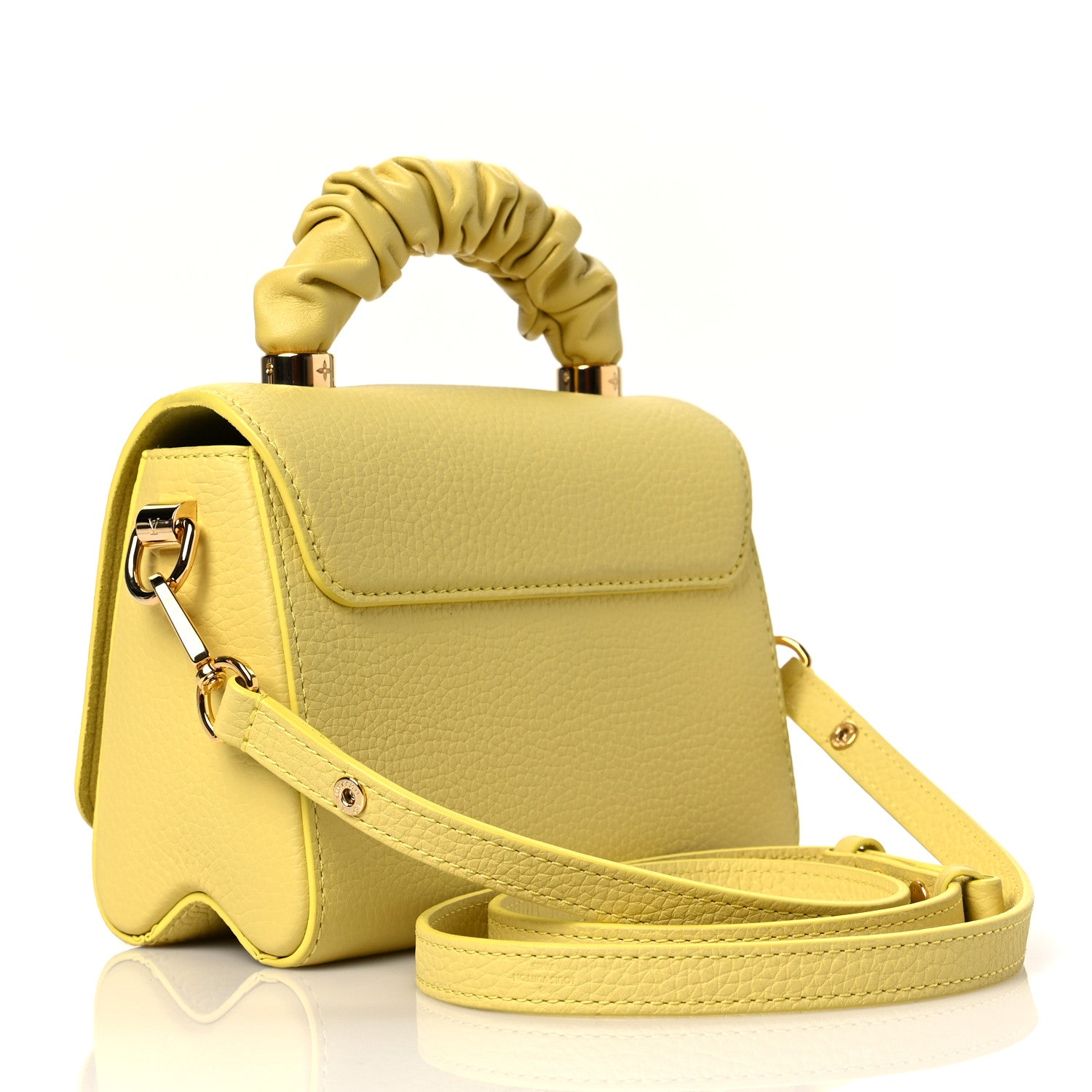 Louis Vuitton Taurillon Smooth Calfskin Scrunchie Twist One Handle PM Yellow 3 of 7