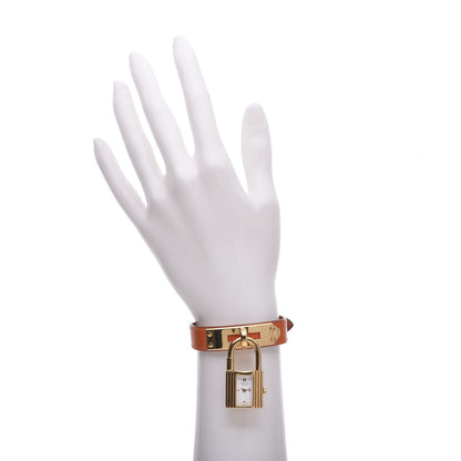 Hermes Stainless Steel Swift 20mm Kelly Cadena Quartz Watch Orange 2 of 10