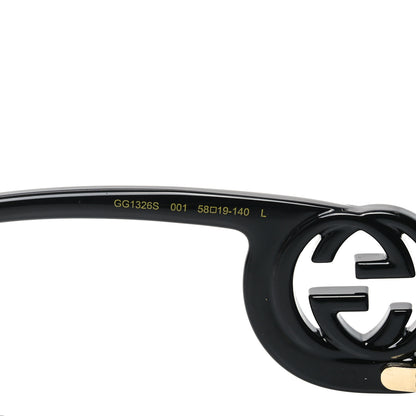 Gucci Acetate Rectangle Frame Sunglasses GG1326S Black 6 of 8
