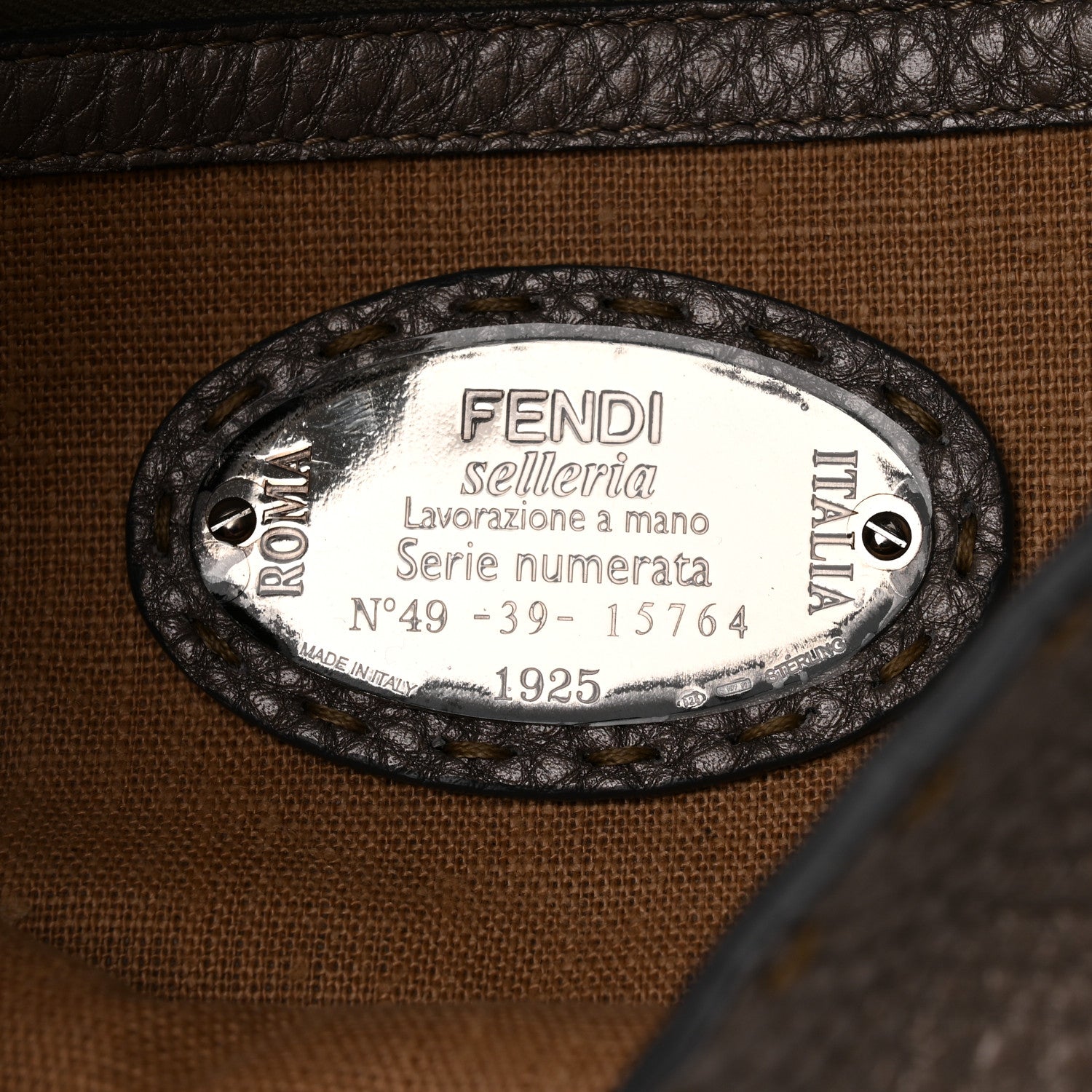 Fendi Cuoio Romano Selleria Baguette Peltro 6 of 10