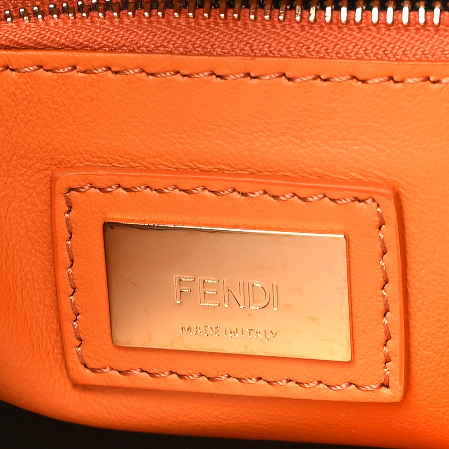 Vitello Grace Matte Two Pocket Mini Peekaboo Iconic Satchel Aranciata
