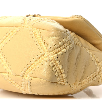 Chanel Calfskin Crochet Medium Chanel 19 Flap Yellow 10 of 13