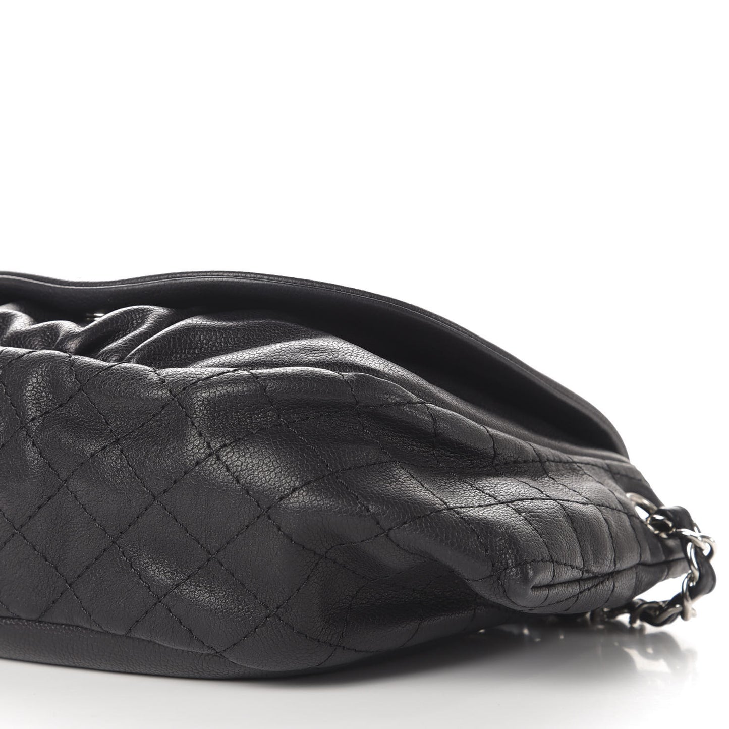 Caviar Half Moon Large Flap Black