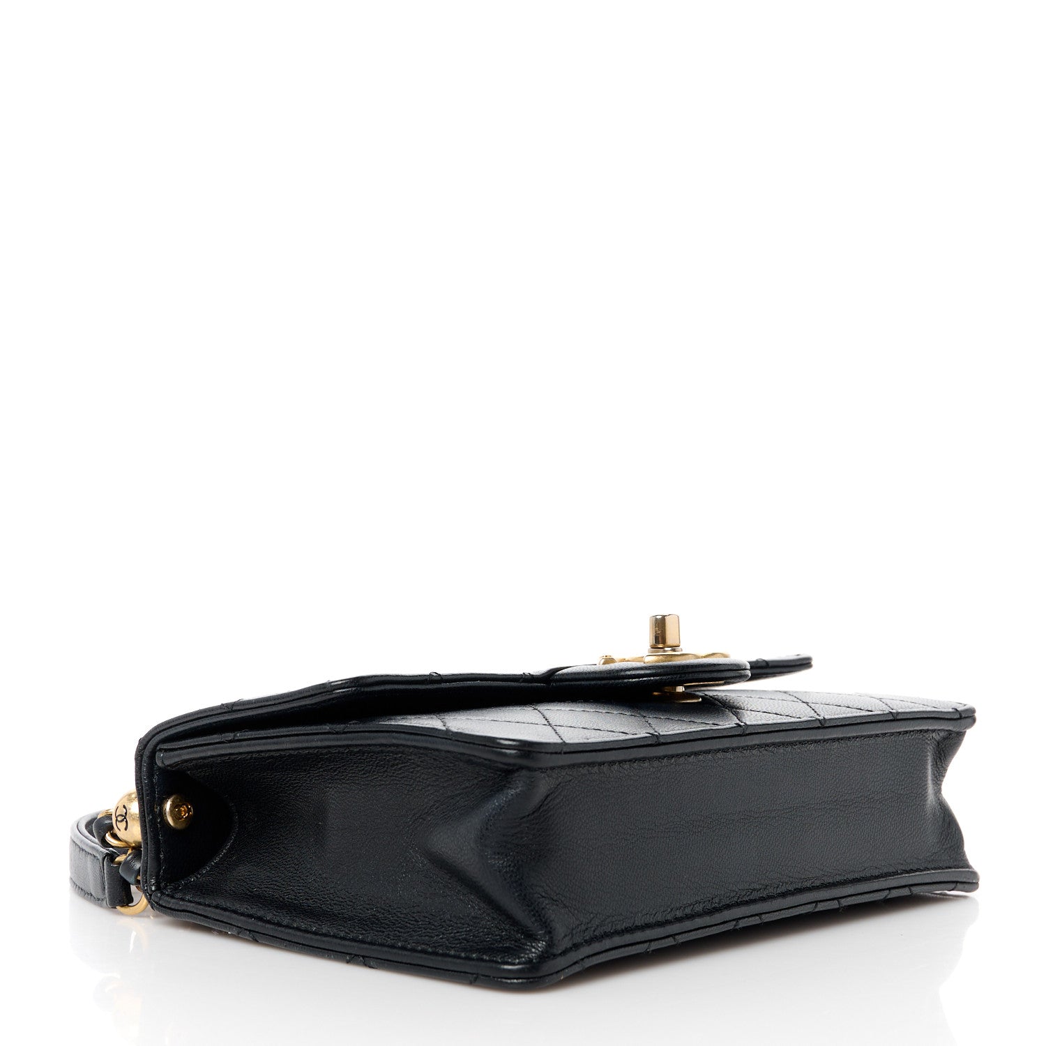 Chanel Lambskin Quilted Small Chic Pearls Flap Black 4 of 11