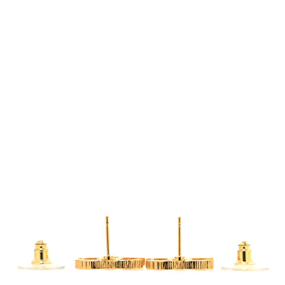 Chanel Metal Textured CC Earrings Gold 3 of 5