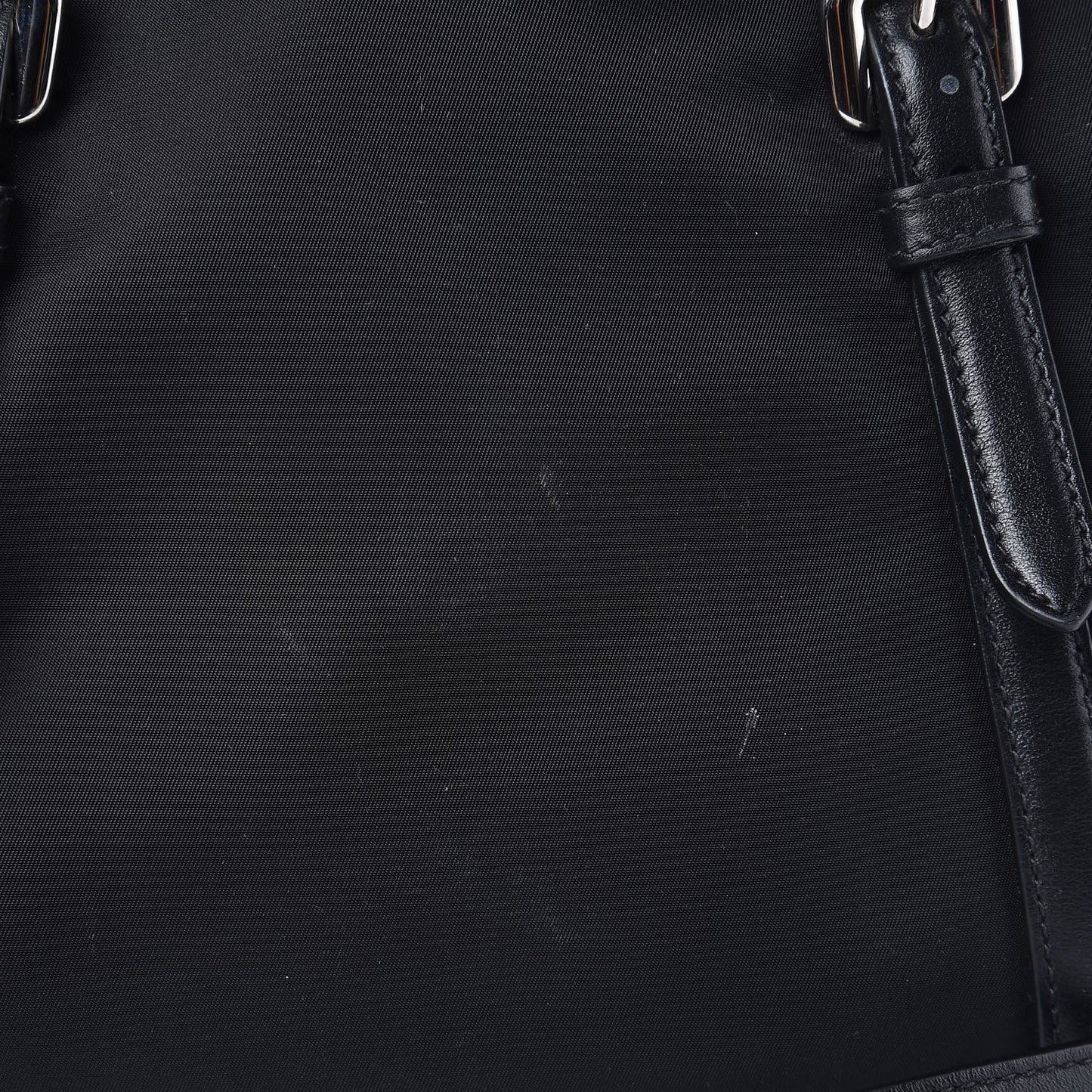 Tessuto Nylon Soft Calf Tote Nero Black